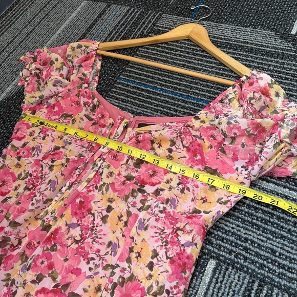 NWT Lulu's XL Dress Precious Perspective Pink Floral Mini Dress - Picture 12 of 14